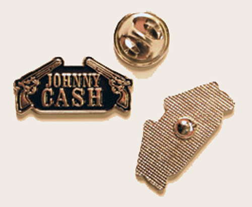 metal pin - JOHNNY CASH - GUNS
