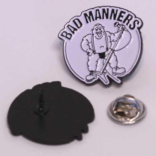 metal pin - BAD MANNERS