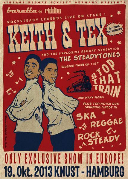 KEITH  TEX - Rocksteady Legends - exclusive europe show 2013 - Poster