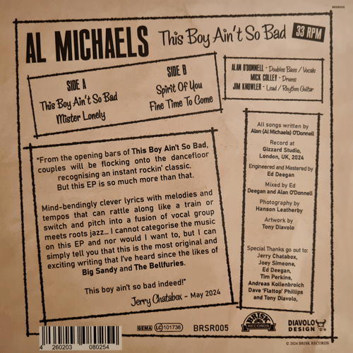 AL MICHAELS - This Boy Ain't So Bad - 7inch EP