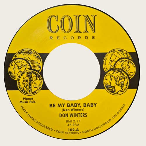 DON WINTERS - Be My Baby, Baby // Pretty Moon - 7inch
