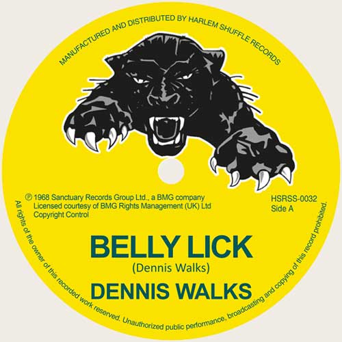 DENNIS WALKS - Belly Lick // DRUMBAGO - The Game Song - 7inch (PRE-ORDER)