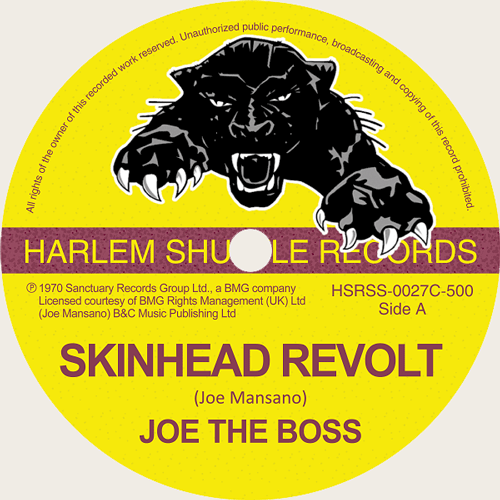 JOE THE BOSS - Skinhead Revolt // The Thief - 7inch