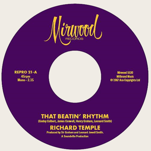 RICHARD TEMPLE - That Beatin Rhythm // JIMMY CONWELL - Cigarette Ashes - 7inch