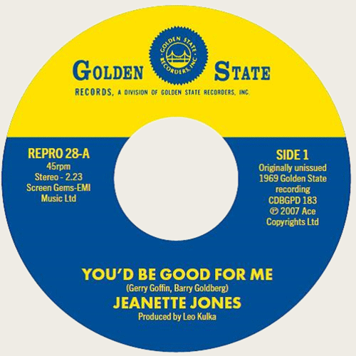 JEANETTE JONES - You'd Be Good For Me // Cut Loose - 7inch