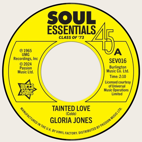 GLORIA JONES - Tainted Love // R. DEAN TAYLOR - There's A Ghost In My House - 7inch