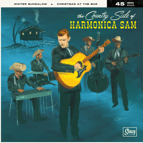 THE COUNTRY SIDE OF HARMONICA SAM - Winter Bungalow // Christmas At The Bar - 7inch