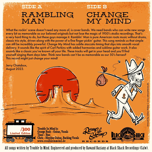 TROUBLE IN MIND - Rambling Man // Change My Mind - 7inch