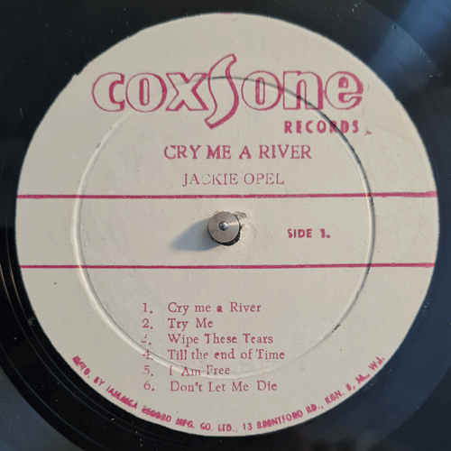 JACKIE OPEL - Cry Me A River - 2nd hand LP VG/VG