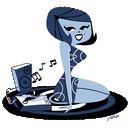 SPIN-A-DISC by JULIAN WEBER - Ladies Organic Shirt