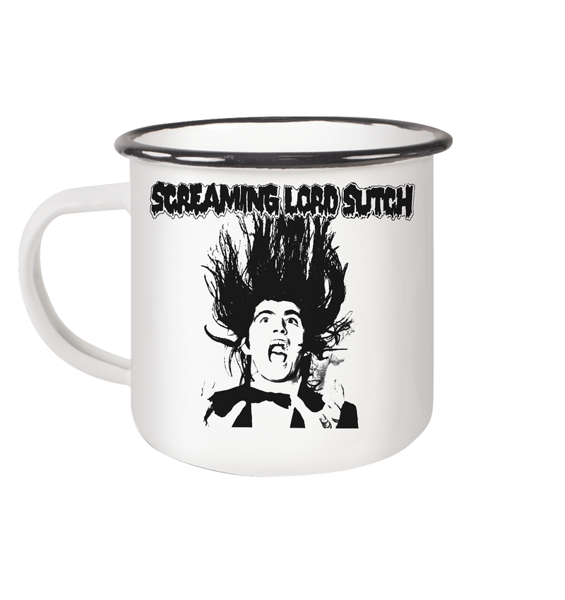 SCREAMING LORD SUTCH - enamel cup - Emaille Tasse