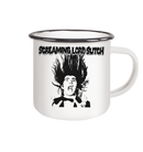Taza de esmalte "El Señor Sutch Gritando" - Emaille Tasse