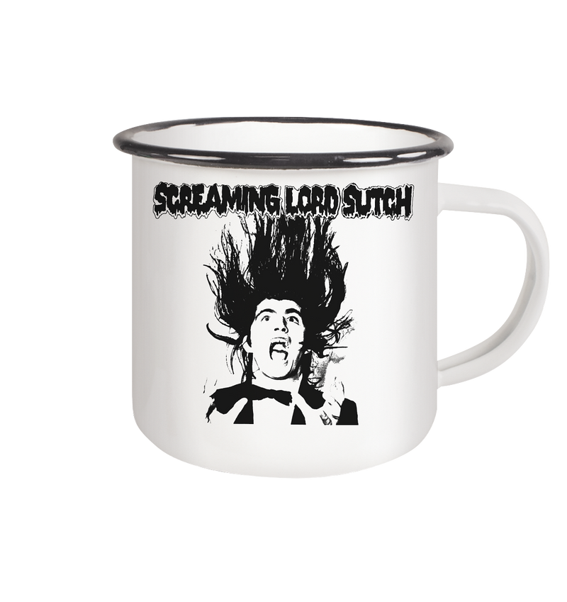 SCREAMING LORD SUTCH - enamel cup - Emaille Tasse