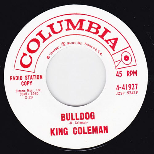 King Coleman - Bulldog // Black Bottom Blues - 7"