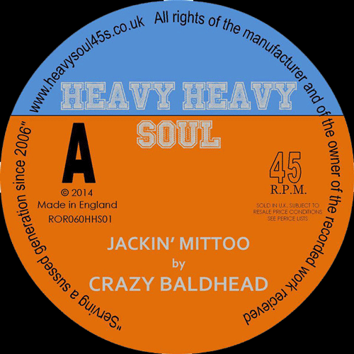CRAZY BALDHEAD - Jackin Mittoo // September - 7inch
