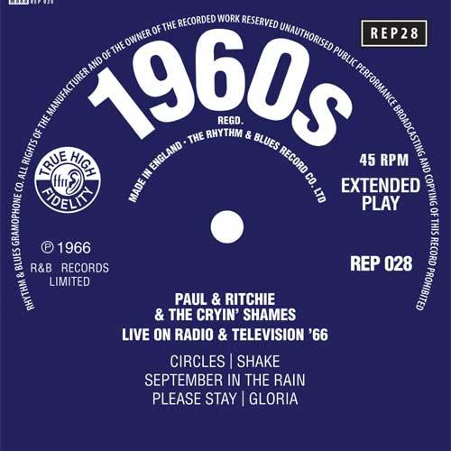 Paul And Ritchie And The Crying Shames ‎– Live On Radio & Television '66 - 7inch EP