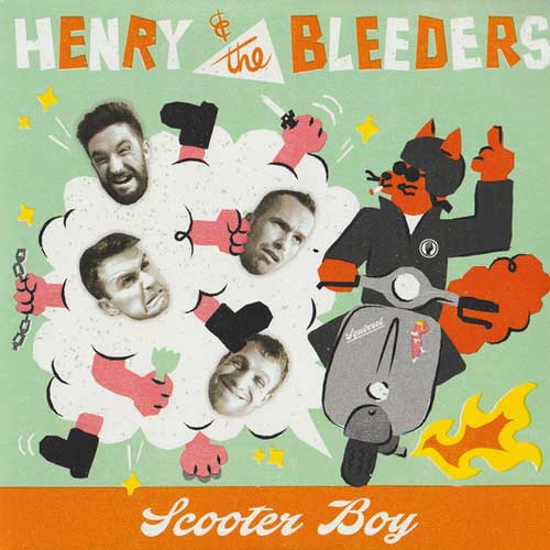 HENRY & the BLEEDERS - Scooter Boy - 7inch EP (clear vinyl)