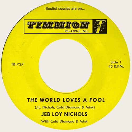 JEB LOY NICHOLS - The World Loves A Fool // Not There Yet - 7inch