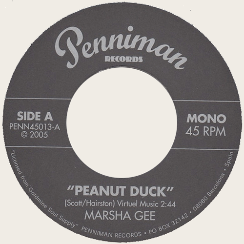 MARSHA GEE - Peanut Duck //  COUNT YATES - Chimpanzee - 7inch