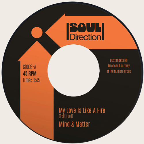 MIND & MATTER - My Love Is Like A Fire // Would Be Mine - 7inch