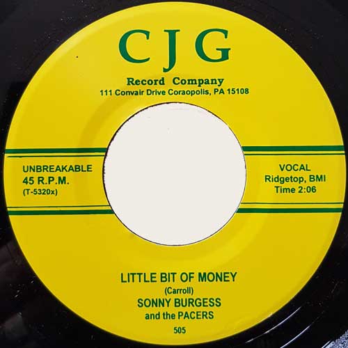 SONNY BURGESS - Little Bit Of Money // Sun Days - 7inch