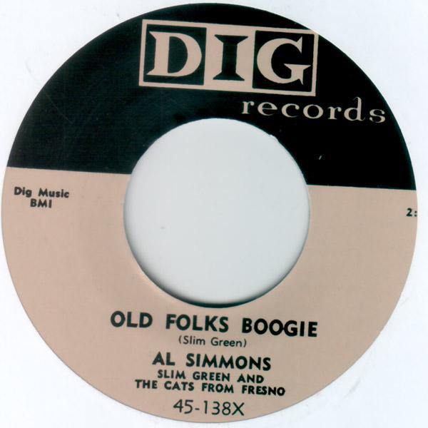 AL SIMMONS - Old Folks Boogie // You Ain't Too Old - 7" - Copasetic Mailorder