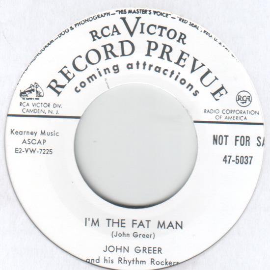 John Greer - I'm The Fat Man - 7"