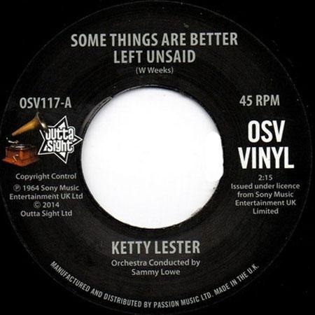 Ketty Lester - Some Things Are Better Left Unsaid // Please Don't Cry Anymore - 7" - Copasetic Mailorder
