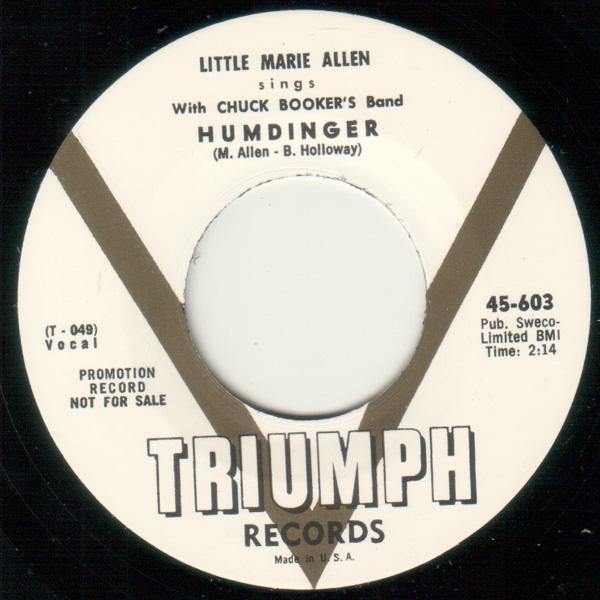 Little Marie Allen - Humdinger // Oh Oh I'm In Love - 7" - Copasetic Mailorder