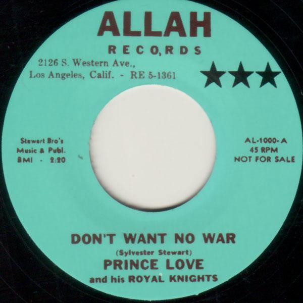 PRINCE LOVE - Don't Want No War // The Stomp - 7" - Copasetic Mailorder