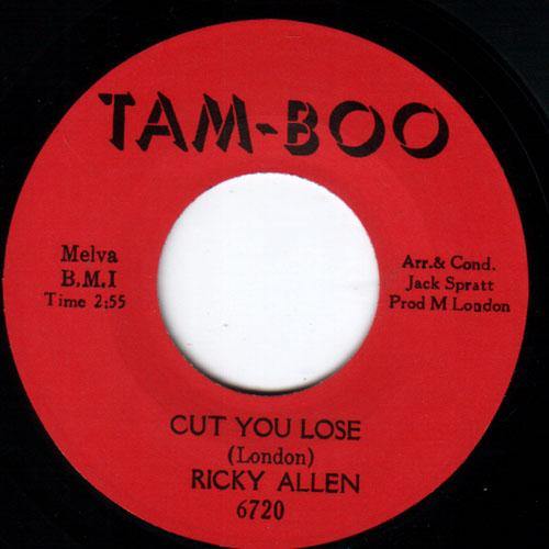 Ricky Allen - Cut You Lose // Soul Street - 7" - Copasetic Mailorder