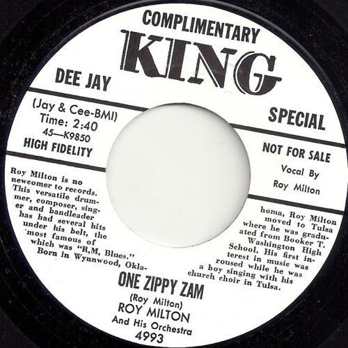 ROY MILTON – ONE ZIPPY ZAM // YOU’RE GONNA SUFFER BABY - 7" - Copasetic Mailorder