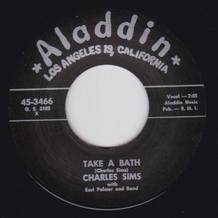 Charles Sims - Take A Bath // You're Gonna Need Me - 7" - Copasetic Mailorder
