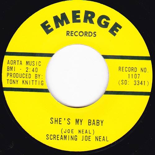 Screaming Joe Neal - She's My Baby / Don't Quit Me Baby - 7"