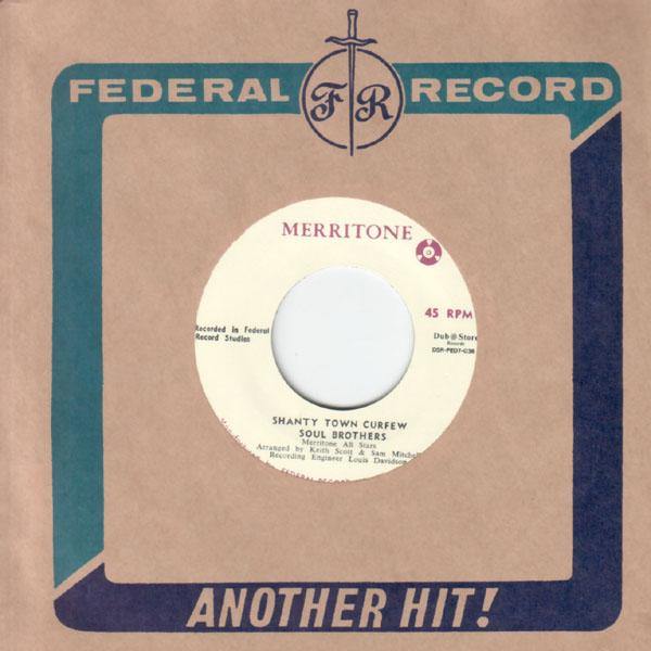Soul Brothers - Shanty Town Curfew - 7"
