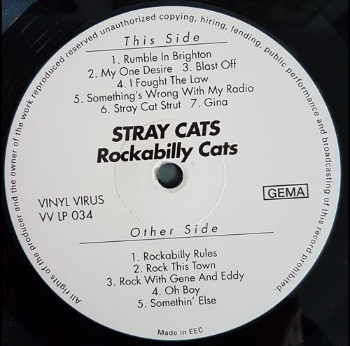 STRAY CATS - Rockabilly Cats - LP (2nd hand) EX/VG