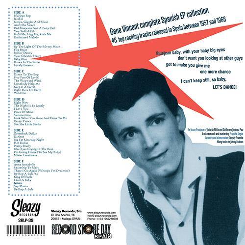 backsleeve: Gene Vincent - complete Spanish EP collection - 3x LP