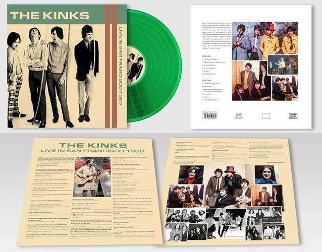 THE KINKS - Live In San Francisco 1969 - LP detail (green vinyl)