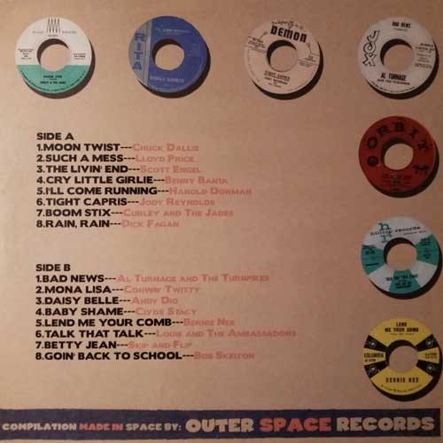 Various - ROCK'n'ROLL FROM OUTER SPACE - LP back sleeve