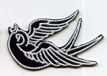 SWALLOW (left) - embroidered patch