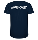 MAYBE CRAZY RECORDS - Camiseta orgánica (estampado blanco)