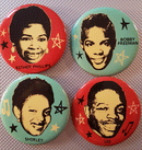 4x button set - SHRILEY - LEE - ESTHER PHILLIPS - BOBBY FREEMAN