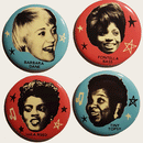 4x button set - BARBARA DANE - FONTELLA BASS - LULA REED - TINY TOPSY