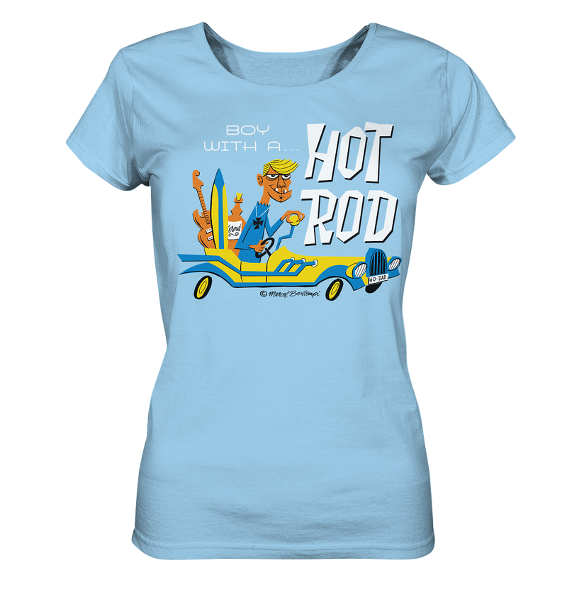 Boy with a Hot Rod by Marcel Bontempi - T-Shirt - Ladies Organic Shirt - Copasetic Mailorder