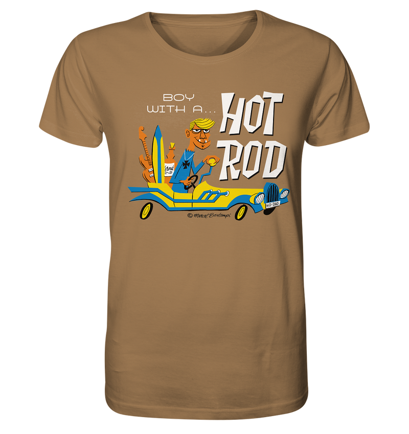 Boy with a Hot Rod by Marcel Bontempi - T-Shirt - Organic Shirt - 100% cotton - Copasetic Mailorder