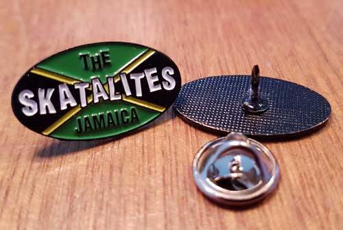 metal pin - THE SKATALITES jamaica flag